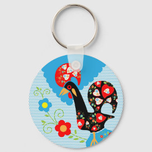 Portuguese Rooster symbol of Portugal Key Ring