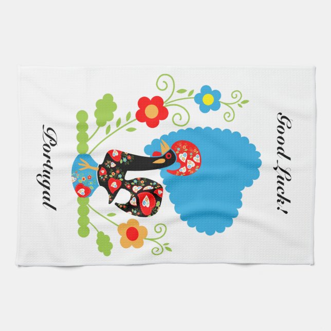 Portuguese Rooster Tea Towel (Horizontal)