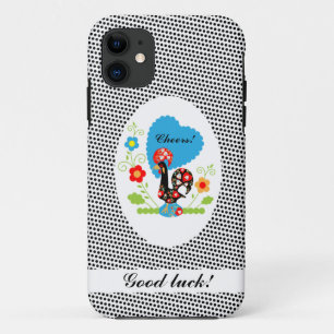 Portuguese rooster with black polka dots Case-Mate iPhone case