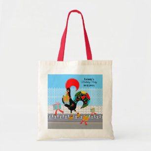 Portuguese Rooster with gifts 1st Birthday Party Tote Bag