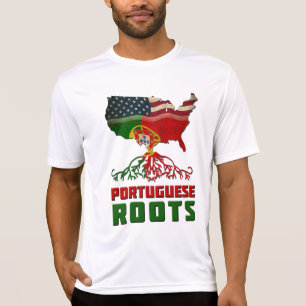 Portuguese Roots USA Flag Heritage T-Shirt