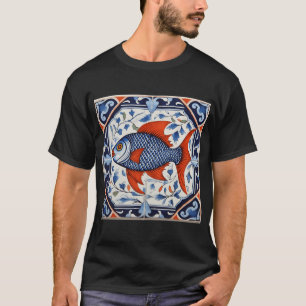 Portuguese sardine fish on typical traditional til T-Shirt