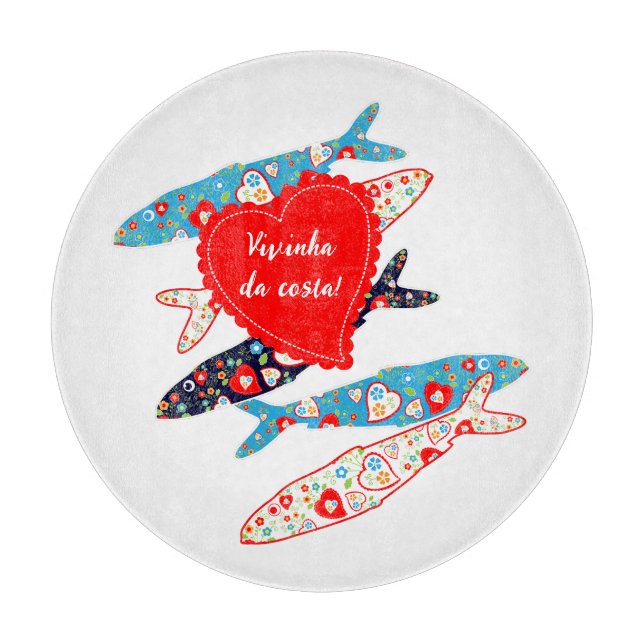 Portuguese sardines cutting board (Front)