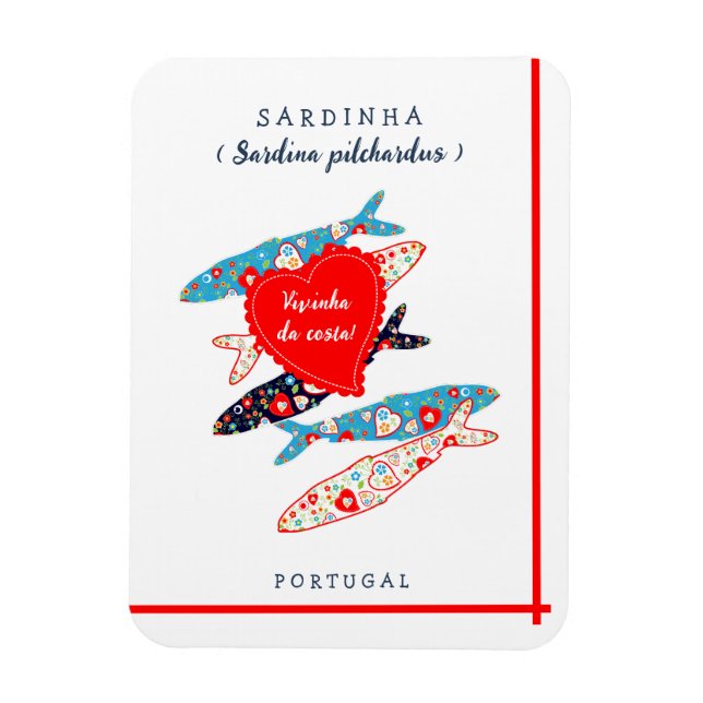 Portuguese sardines magnet (Vertical)
