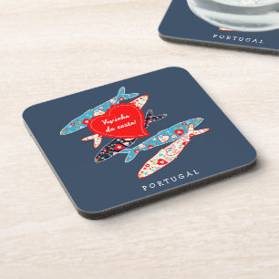 Portuguese sardines with flowers made in Portugal Coaster