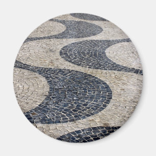 Portuguese Sidewalk, Lisbon, Portugal Magnet