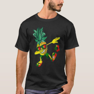Portuguese Soccer Player Pineapple Portuguese Flag T-Shirt