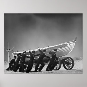 Portuguese Surf Boat Crew: 1942 Poster