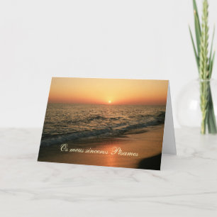 Portuguese sympathy card/condolencias: Sunset Card