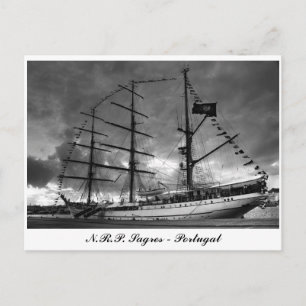 Portuguese tall ship postcard