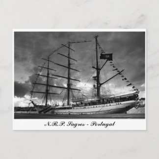 Portuguese tall ship postcard