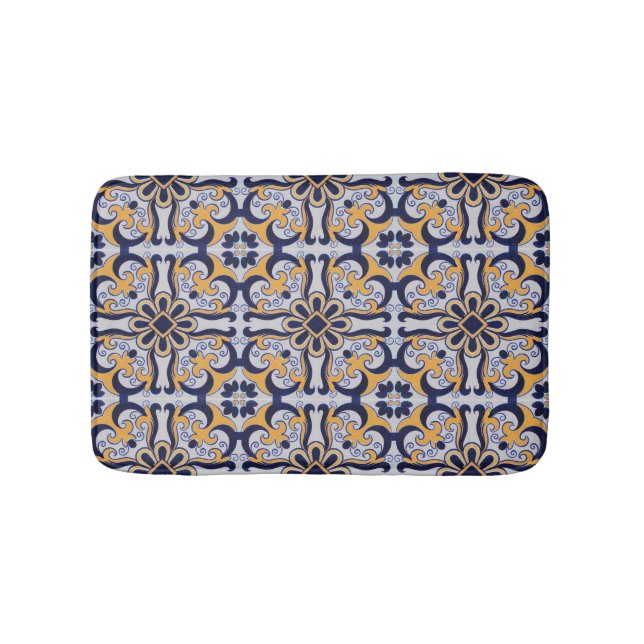 Portuguese tile pattern bath mat (Front)
