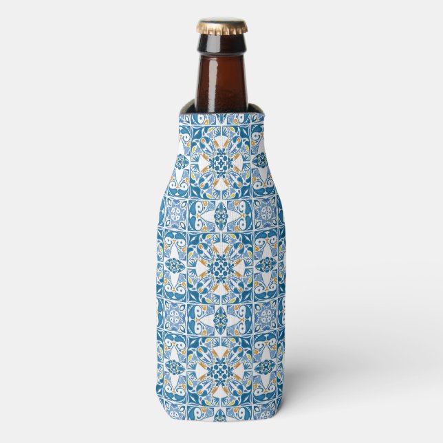 Portuguese Tile Pattern Bottle Cooler (Bottle Front)