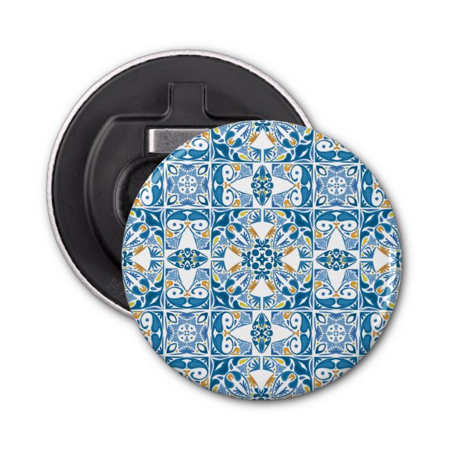 Portuguese Tile Pattern Bottle Opener (Front)