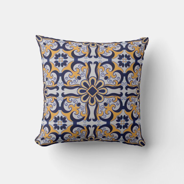 Portuguese tile pattern cushion (Front)