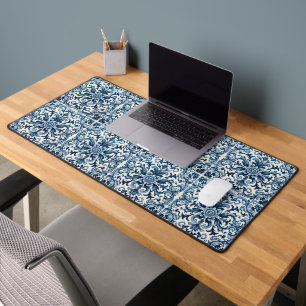Portuguese tile pattern desk mat