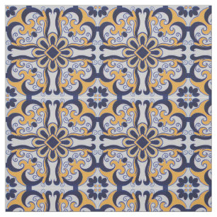 Portuguese tile pattern fabric