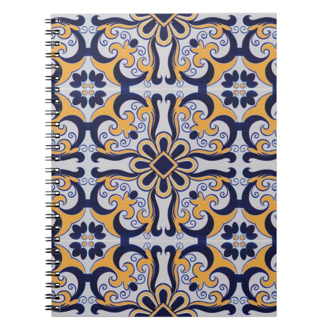 Portuguese tile pattern notebook (Front)