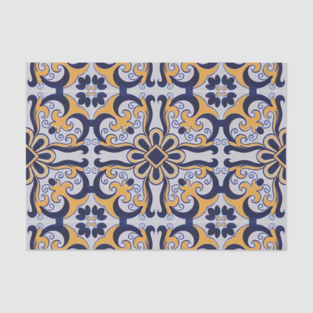 Portuguese tile pattern tissue paper (Front)