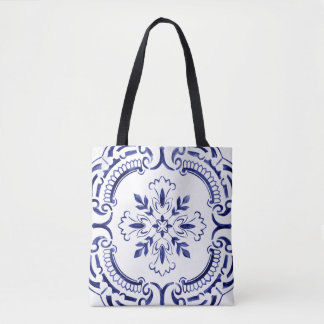 Portuguese tile unique design tote bag