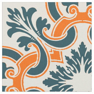 Portuguese tile vintage fabric