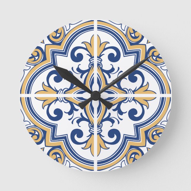 Portuguese tiles 1 round clock (Front)