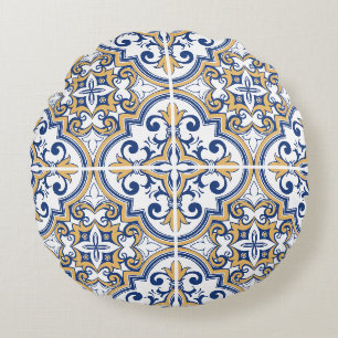 Portuguese tiles 1 round cushion