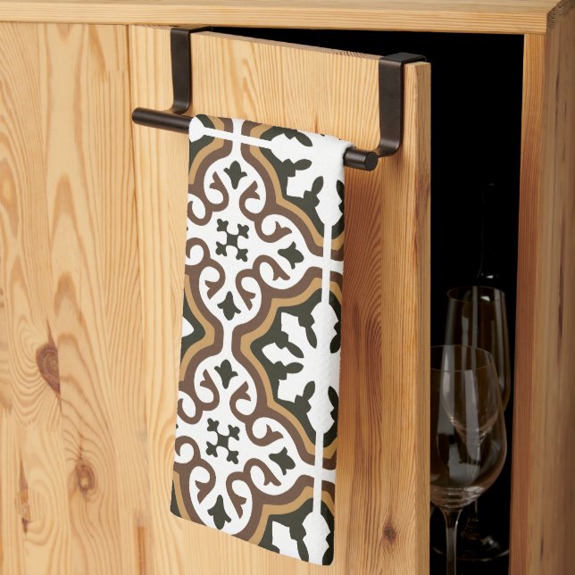 Portuguese tiles 3 tea towel (Thirds Fold)