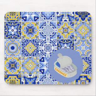 Portuguese Tiles and Sardines Mouse Pad