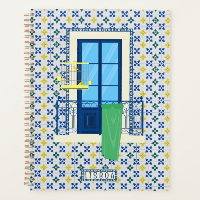 Portuguese tiles and window balcony with bird planner (Front)