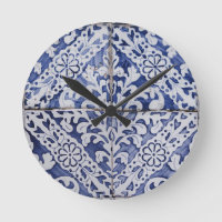Portuguese Tiles - Azulejo Blue and White Floral