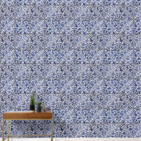 Portuguese Tiles - Azulejo Blue and White Floral