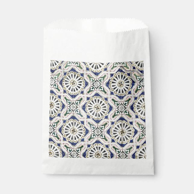 Portuguese Tiles - Azulejo Colourful Geometric Favour Bags (Front)