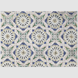 Portuguese Tiles - Azulejo Colourful Geometric Tissue Paper