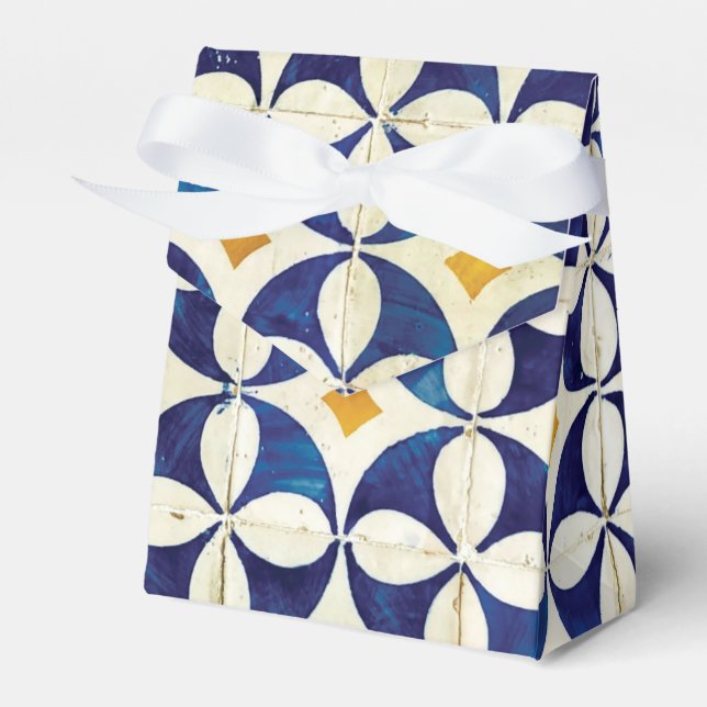 Portuguese Tiles - Azulejo Pattern Favour Box (Front Side)