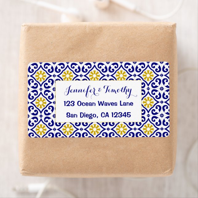 Portuguese Tiles Mediterranean Blue Wedding (Insitu)
