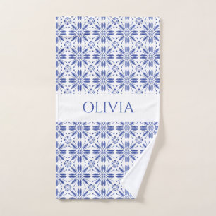 Portuguese Tiles Mediterranean Vintage Hand Towel
