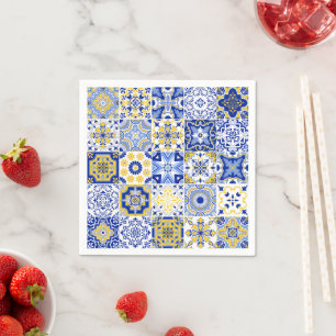 Portuguese Tiles Pattern Napkin