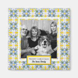  Portuguese tiles photo frame for family reunion  Magnet