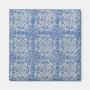Portuguese Tiles Vintage Azulejos Blue White Magnet