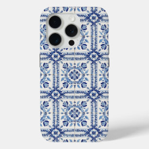 Portuguese Tiles Vintage Blue And White Case-Mate iPhone 15 Pro Case