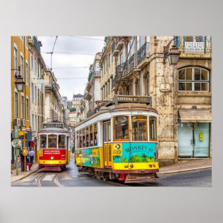 Portuguese Tram Line Poster