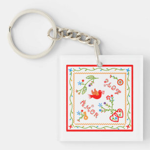 Portuguese valentine's love handkerchiefs  key ring
