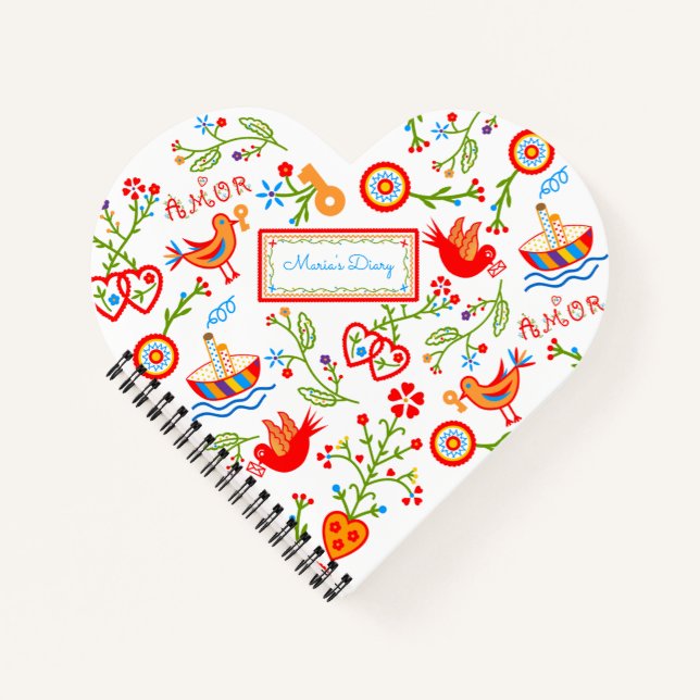 Portuguese valentine's love handkerchiefs  notebook (Front)