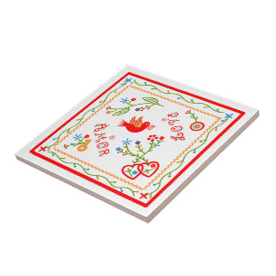 Portuguese valentine's love handkerchiefs tile
