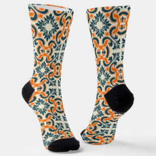 Portuguese vintage tile socks