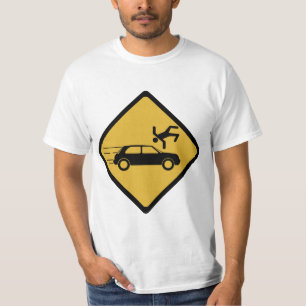 Portuguese Warning Sign - Beware Of Cars T-Shirt