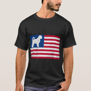 Portuguese Water Dog 4th of July US American Flag T-Shirt