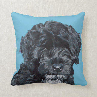 Portuguese Water Dog Art Pillow