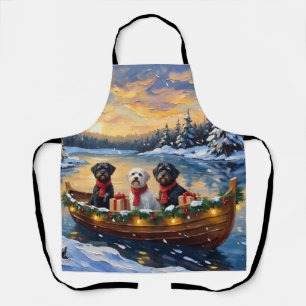 Portuguese Water Dog Christmas Boat Holiday Apron